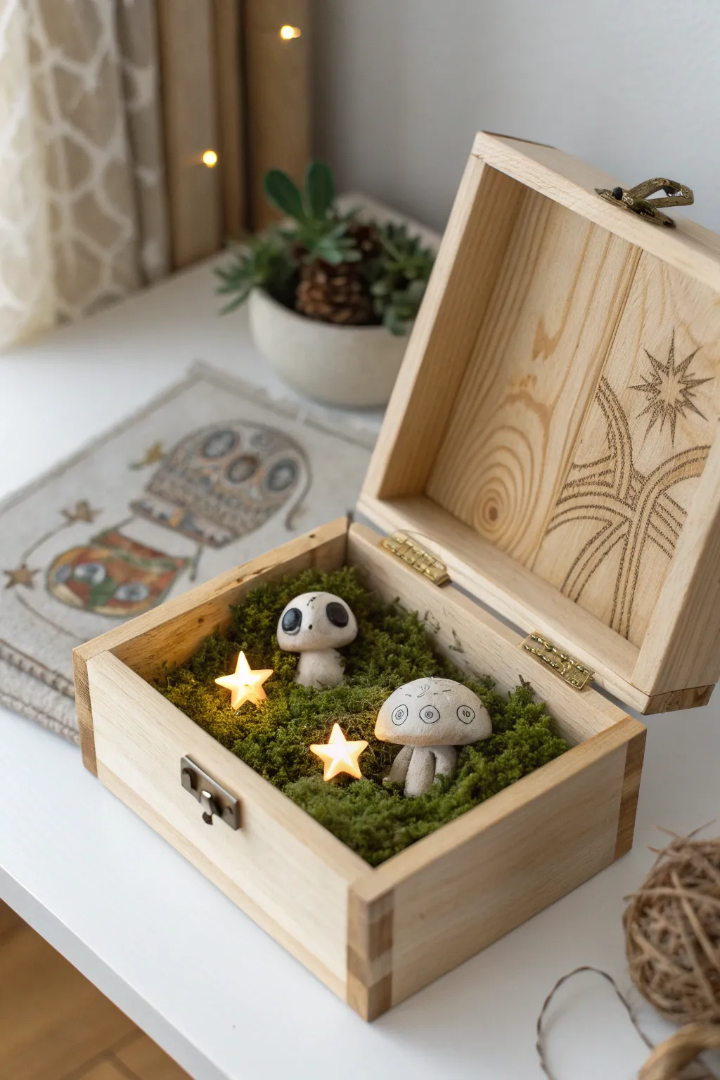 Uncover interstellar treasures with a touch of earthy elegance.