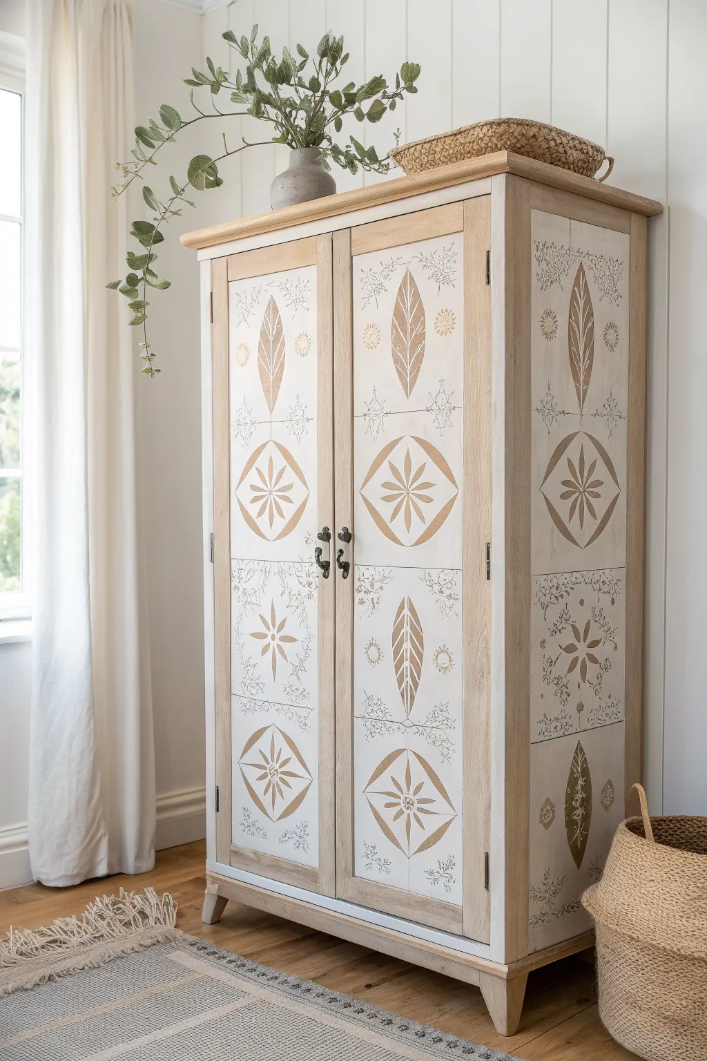 Transform your space with a touch of elegance: discover the art of decal design on your armoire.