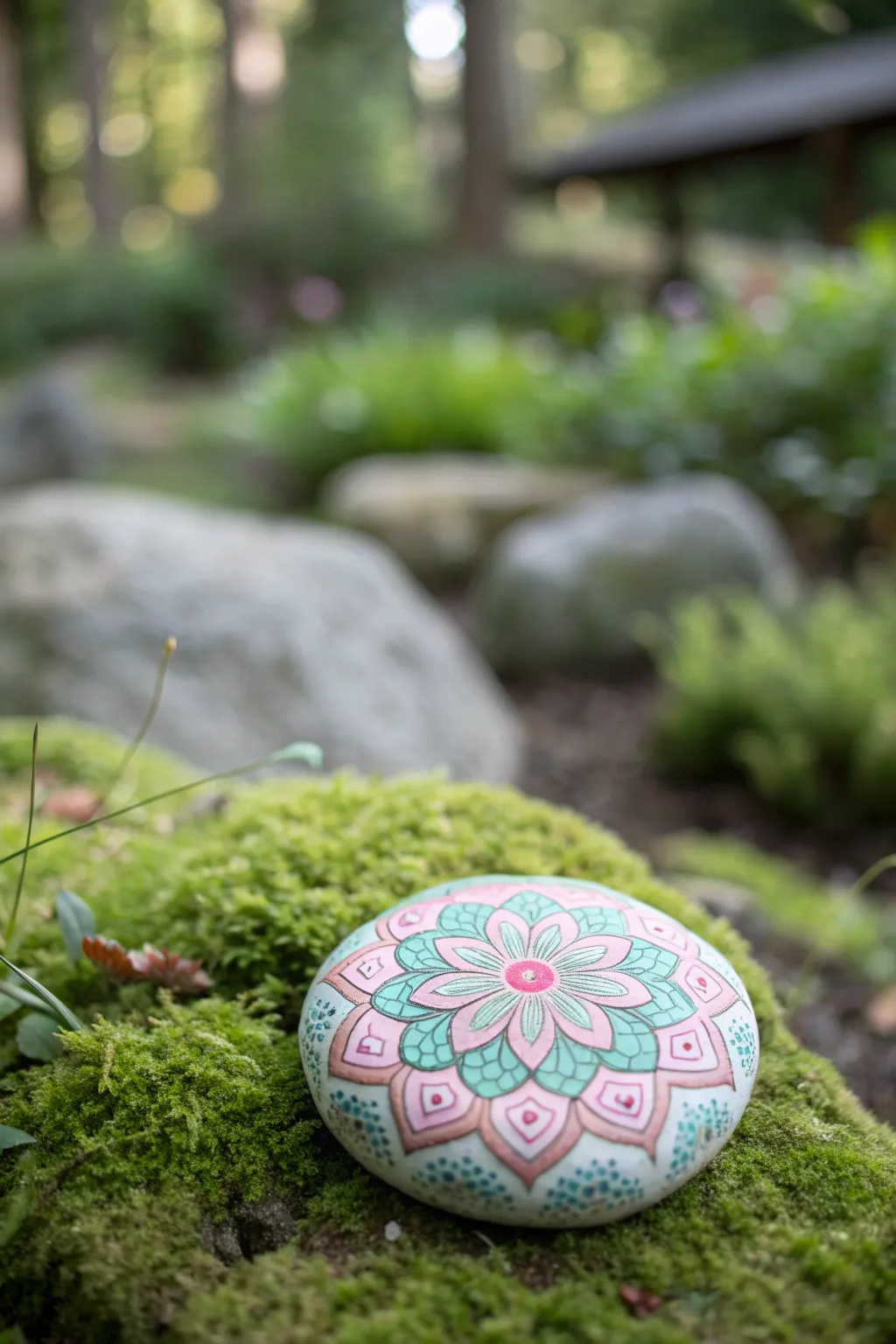 A touch of artistry in your garden: Let kids' creativity shine with beautifully painted stones.