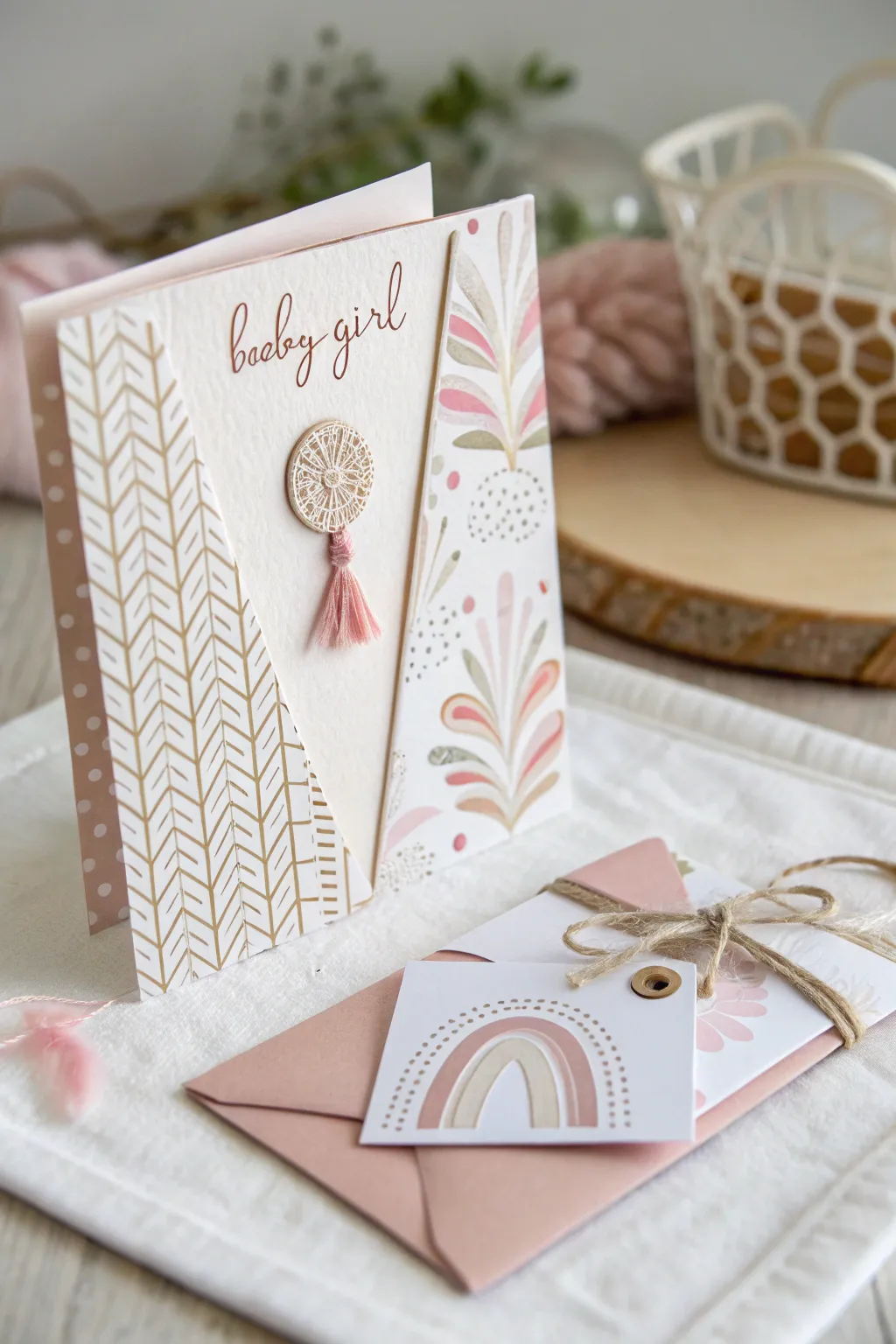 Delight new parents with this charming and interactive baby girl card!