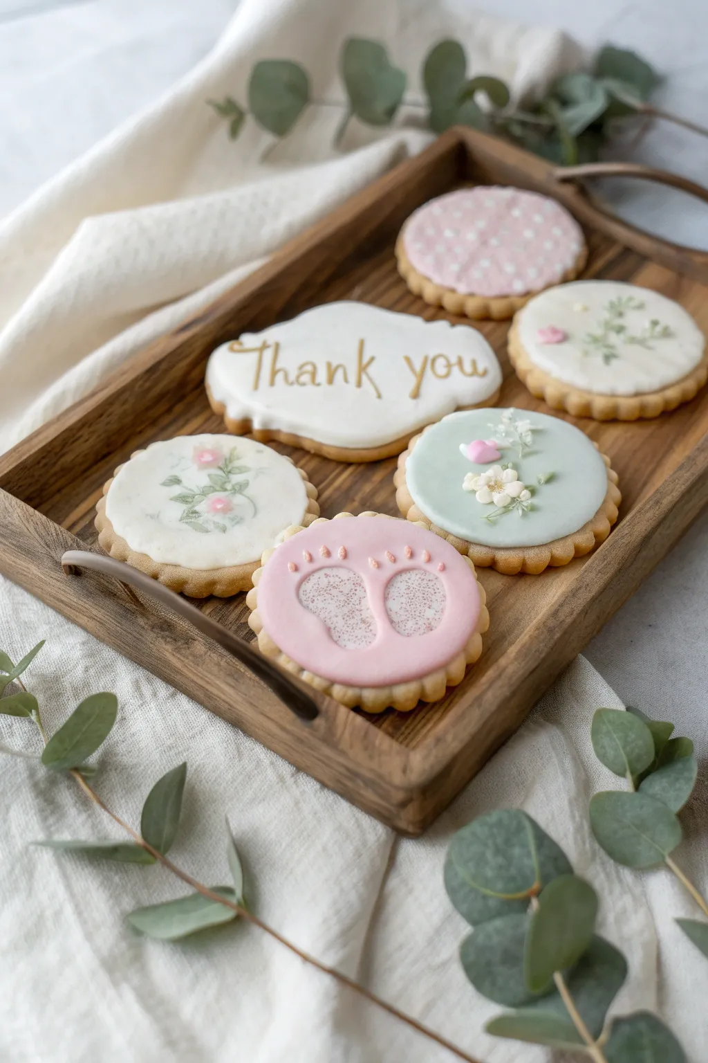 Sweet Gratitude: Delight in the art of personalized thank you cookies, perfect for celebrating precious moments.