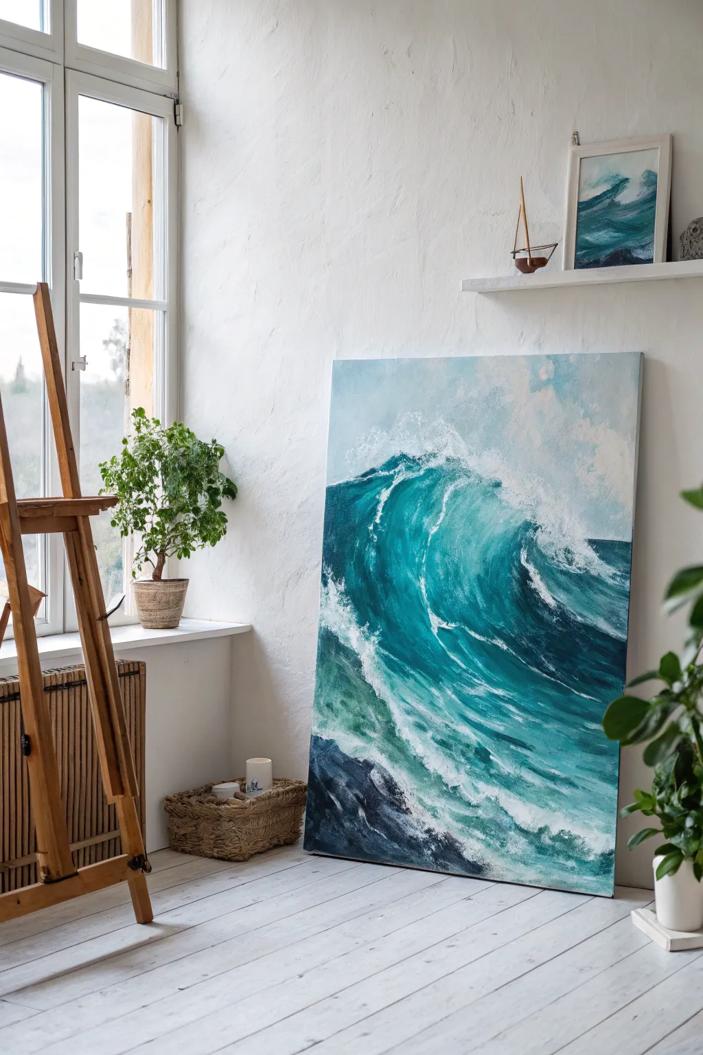 Dive into creativity with abstract ocean swirls, bringing the tranquil beauty of the sea into your home.