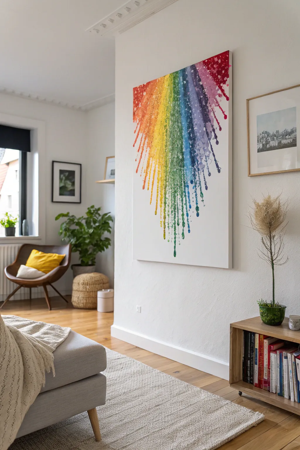 Sprinkle joy and color into your space with this stunning crayon confetti art, where simplicity meets vibrant expression.