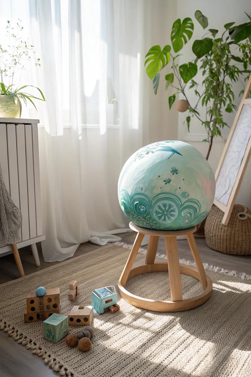 Transform your nursery into a sanctuary with a personalized belly cast that echoes the room's soft hues.