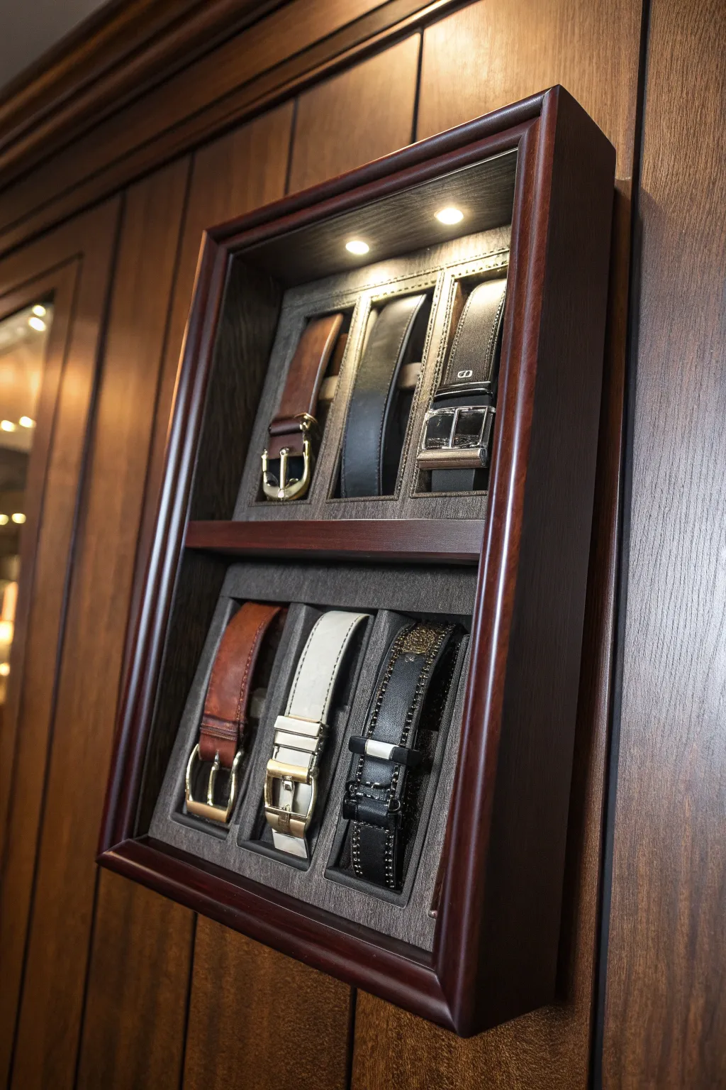Transform your belt buckle collection into a captivating display with a stylish shadow box.