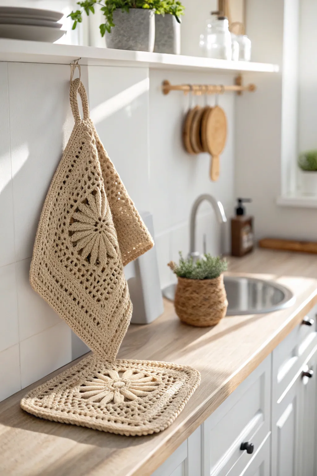 Craft your own cozy kitchen charm with these delightful crochet potholders. Perfect for beginners and a touch of handmade elegance!