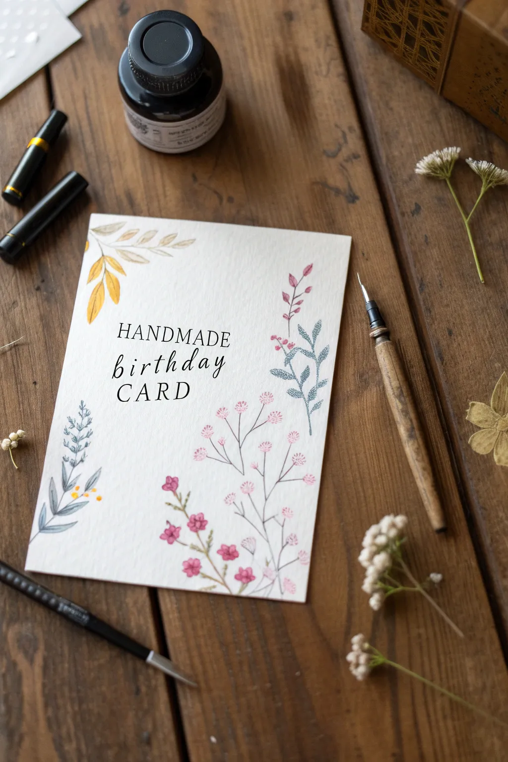 Celebrate your sister's special day with the art of calligraphy, where simplicity meets elegance.