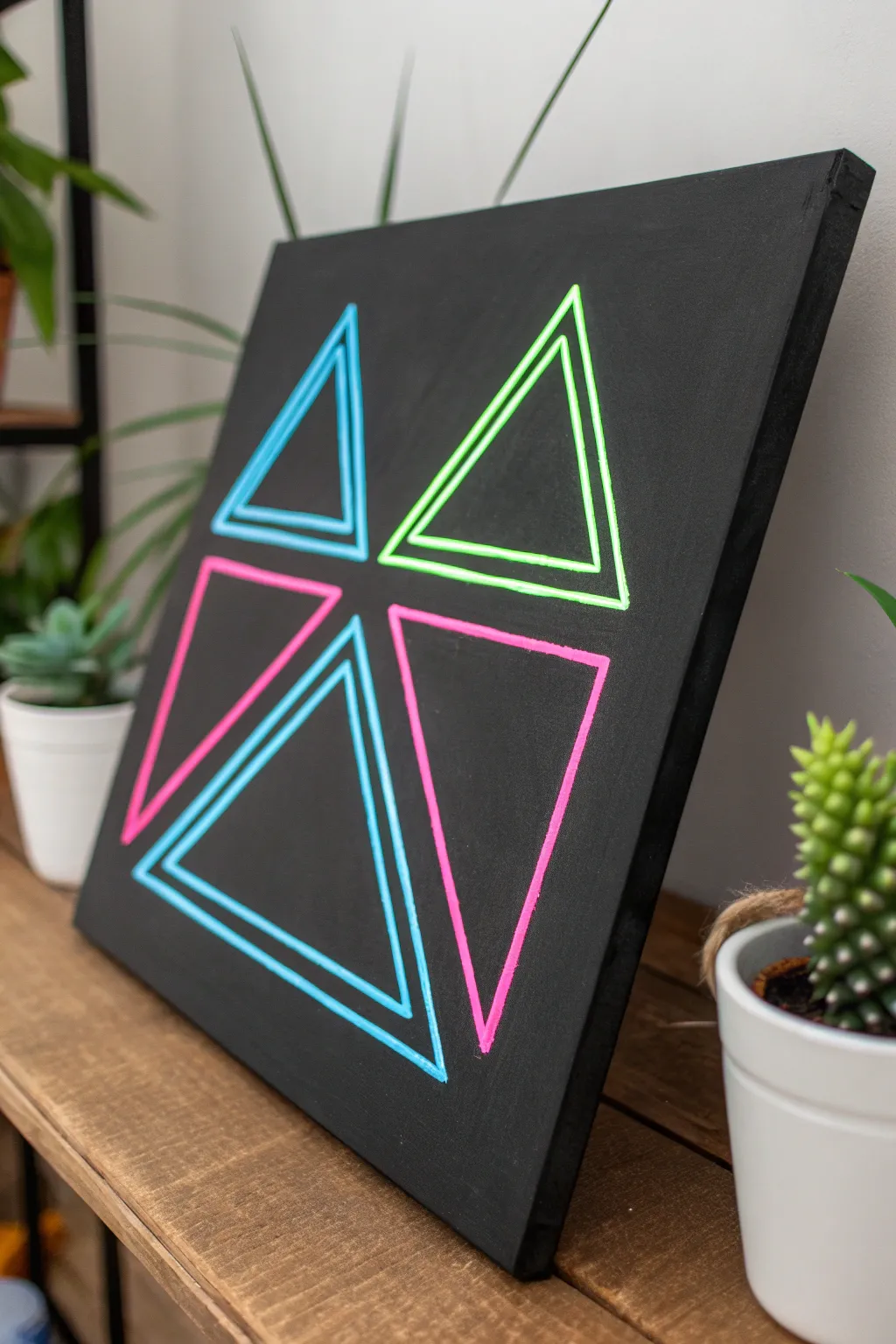 Illuminate your space with the modern charm of glowing geometrics.