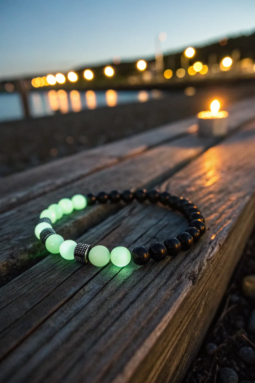 Illuminate your adventures with this glow-in-the-dark bracelet—perfect for those who dare to shine after dusk.
