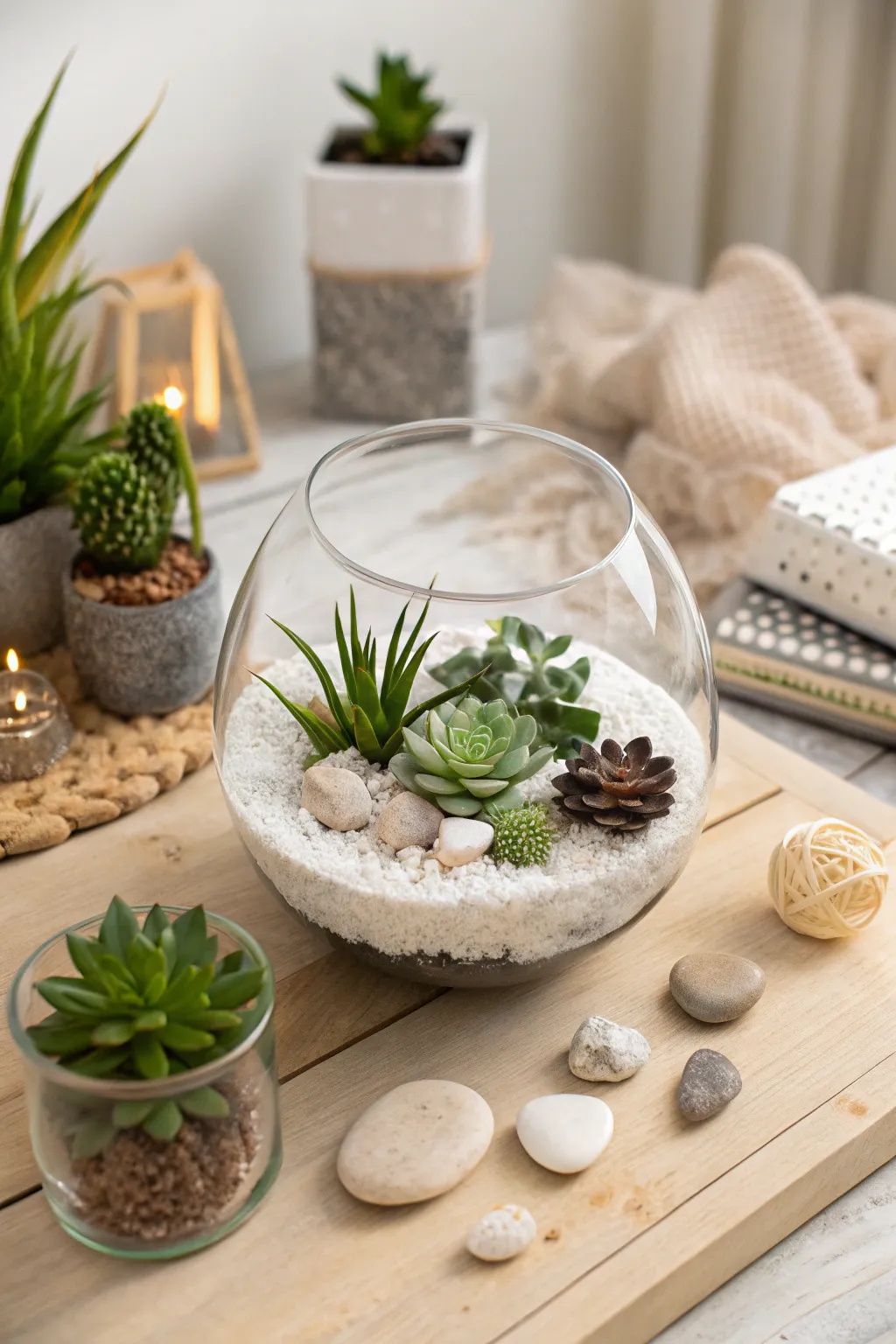 Create your own serene garden oasis with our chic terrarium station—perfect for adding a touch of nature to your home!