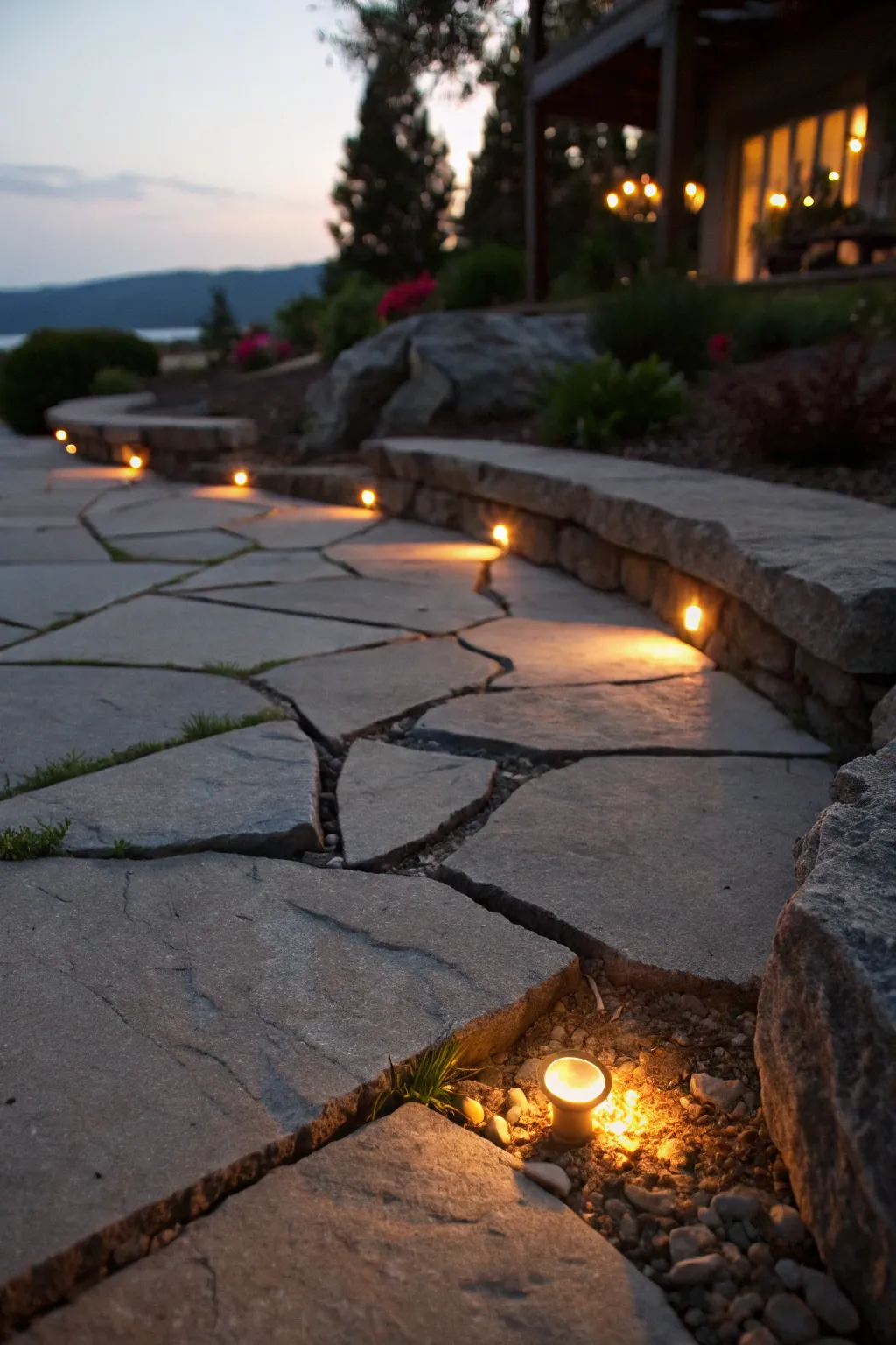 Transform your outdoor space with enchanting lights that breathe new life into broken concrete.