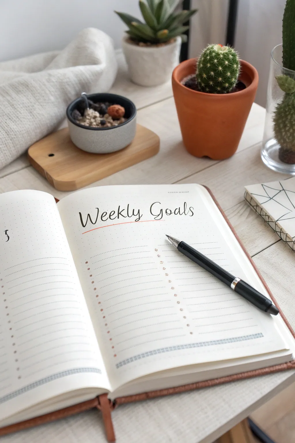 Stay inspired with your weekly goals—embrace simplicity and elegance in your bullet journal.