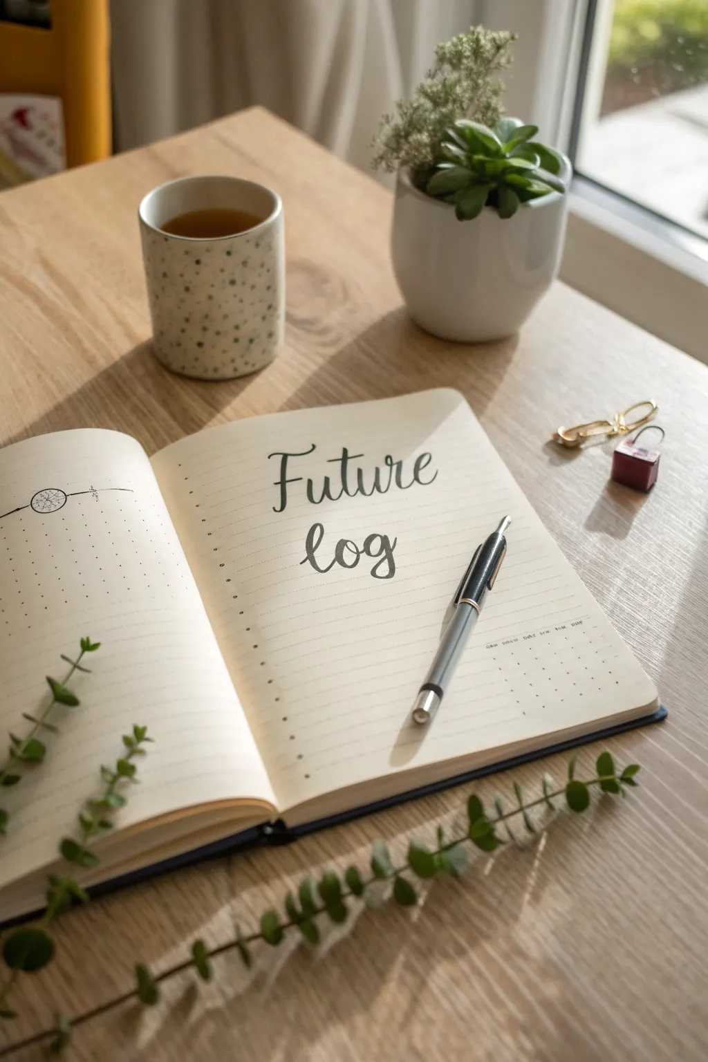 Elevate your planning with a touch of inspiration. 🖋️✨ #BulletJournal #FutureLog #ScandiBoho