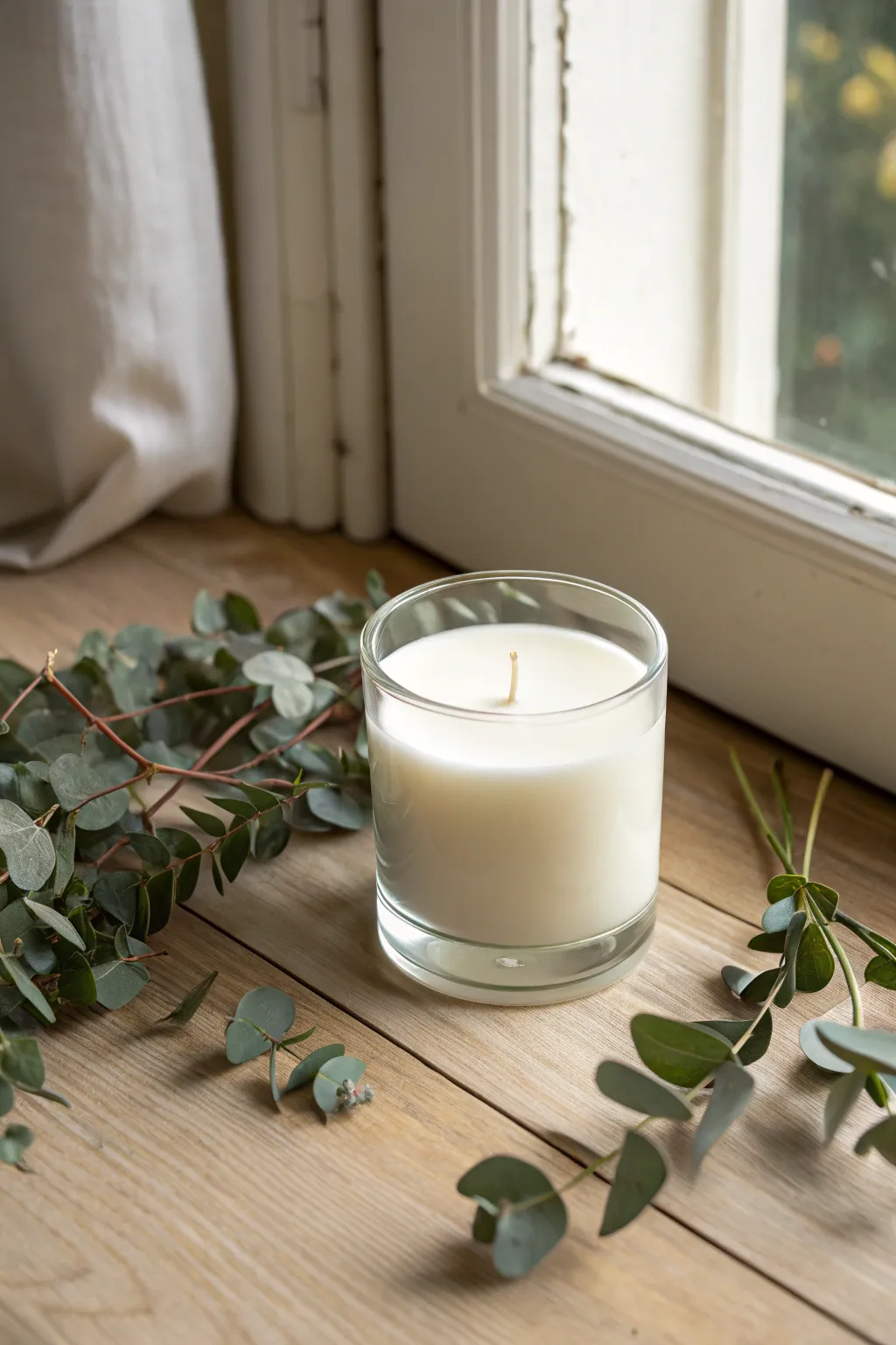 Embrace elegance with a touch of simplicity. This minimalist soy candle brings sophistication to any space.