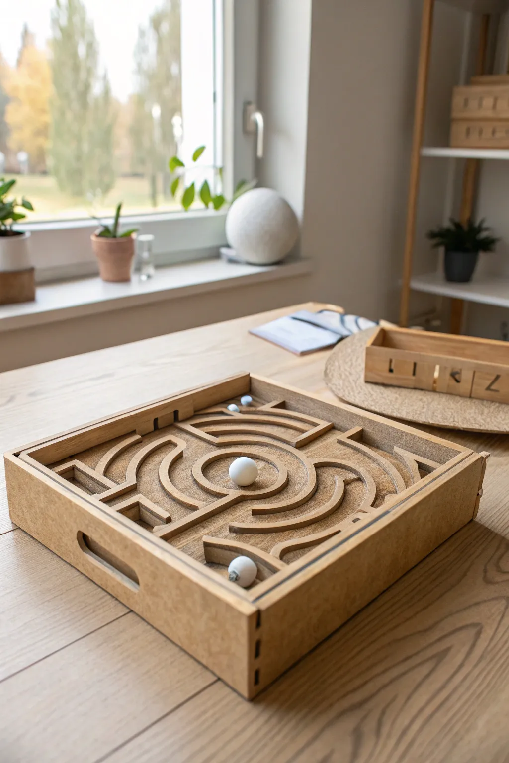 Explore the art of patience with this handcrafted cardboard marble maze, where simplicity meets creativity.