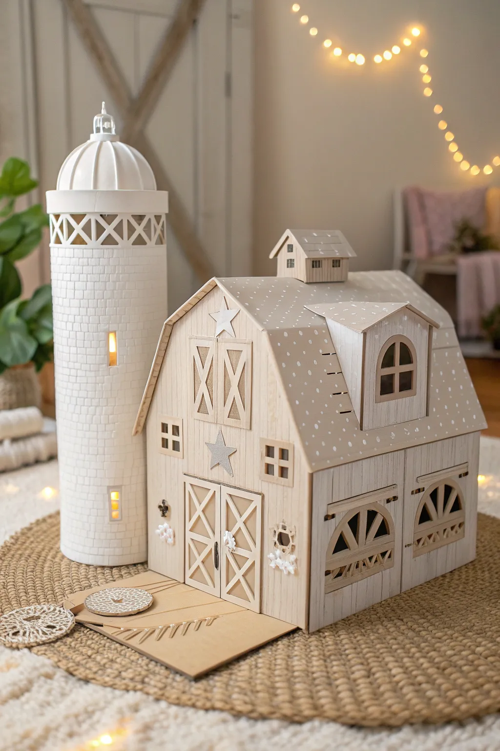 Discover the joy of imaginative play with this charming cardboard barn playset, where simplicity meets creativity.