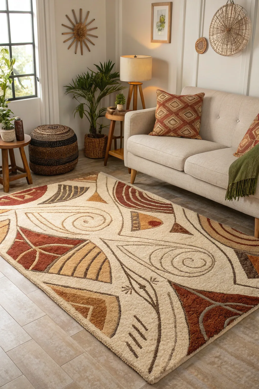 Rugs inspired by cave art add a modern twist.