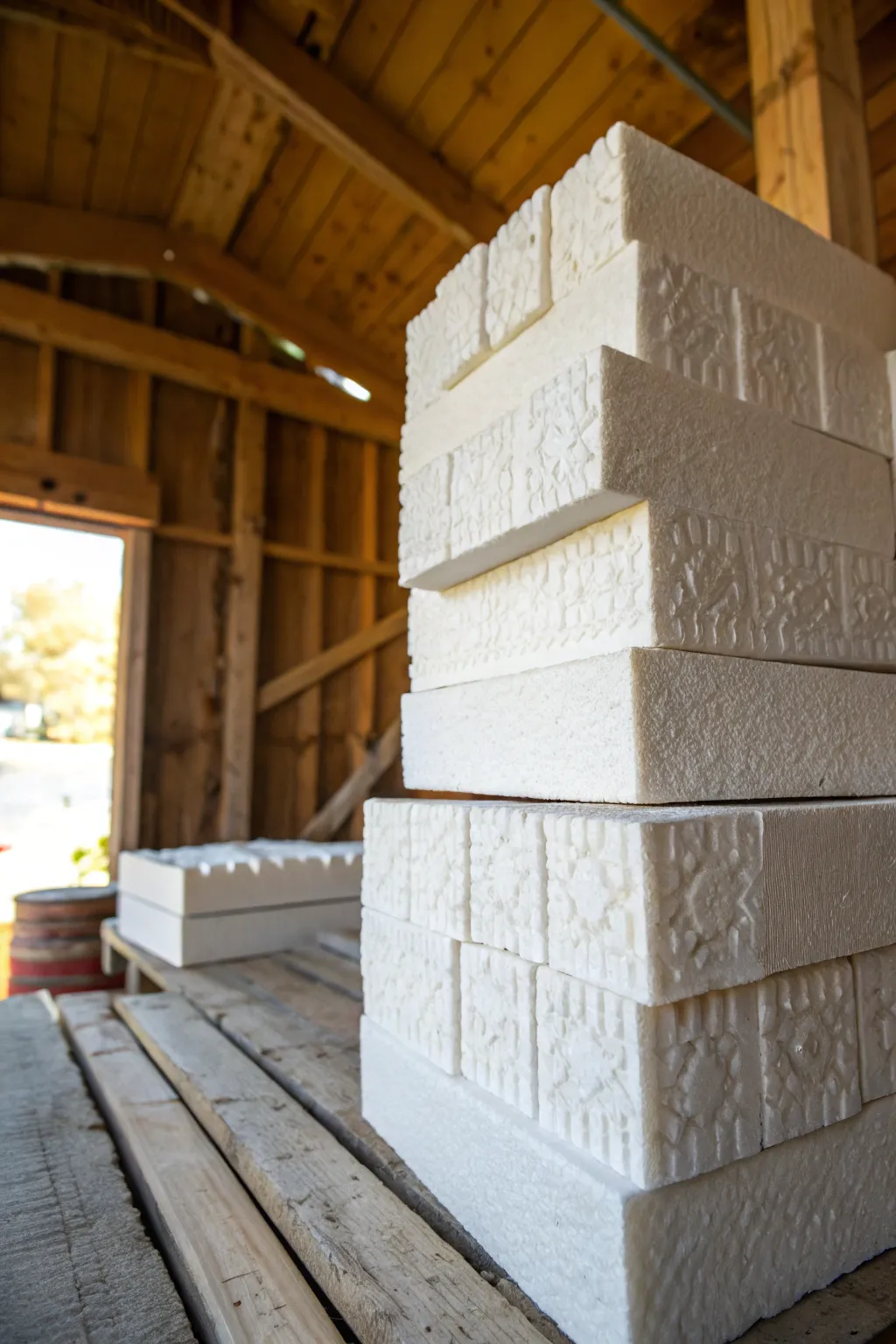 Repurpose and insulate: Transform packaging into a practical shed solution.