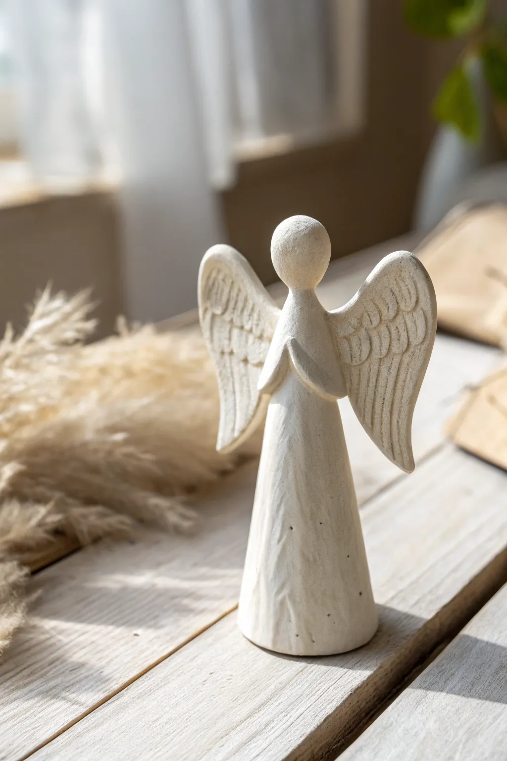 Embrace the serene beauty of handcrafted angelic decorations this Christmas.