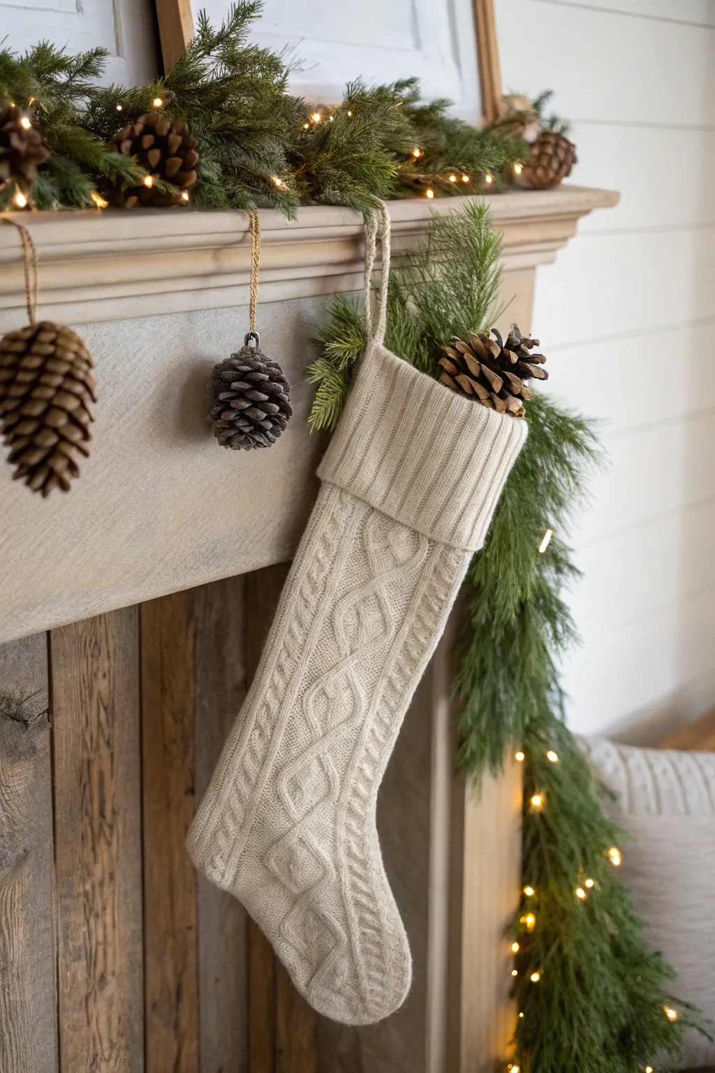 Transform old sweaters into charming Christmas stockings for a touch of sustainable holiday decor.