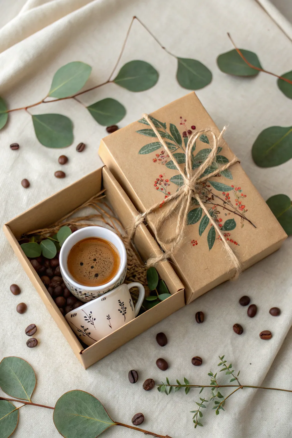 Delight in the world's flavors with this artisan coffee sampler, a perfect gift wrapped in simplicity and natural beauty.