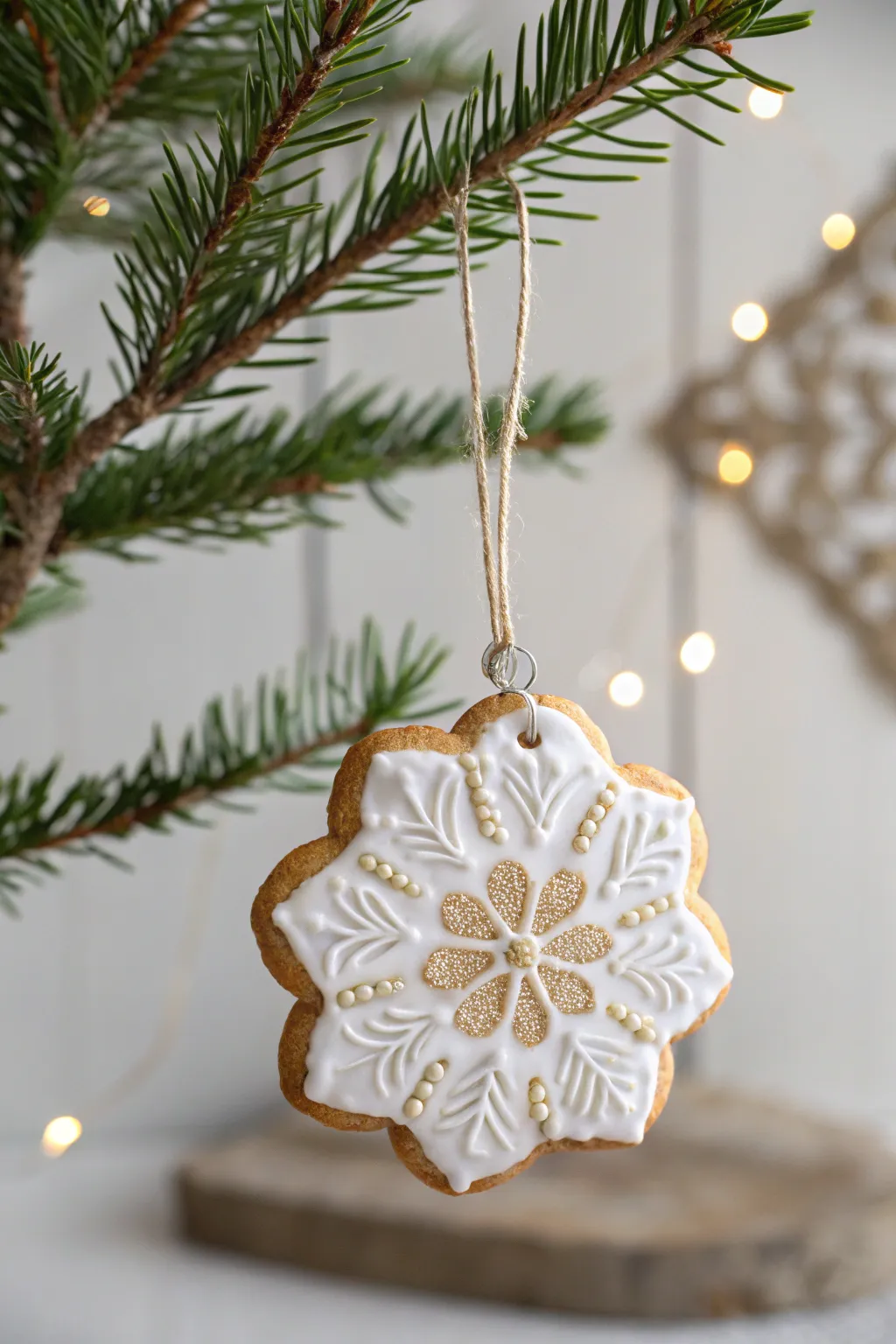 Sweet and simple: Decorate your tree with edible cookie ornaments for a touch of natural beauty and a delicious treat!