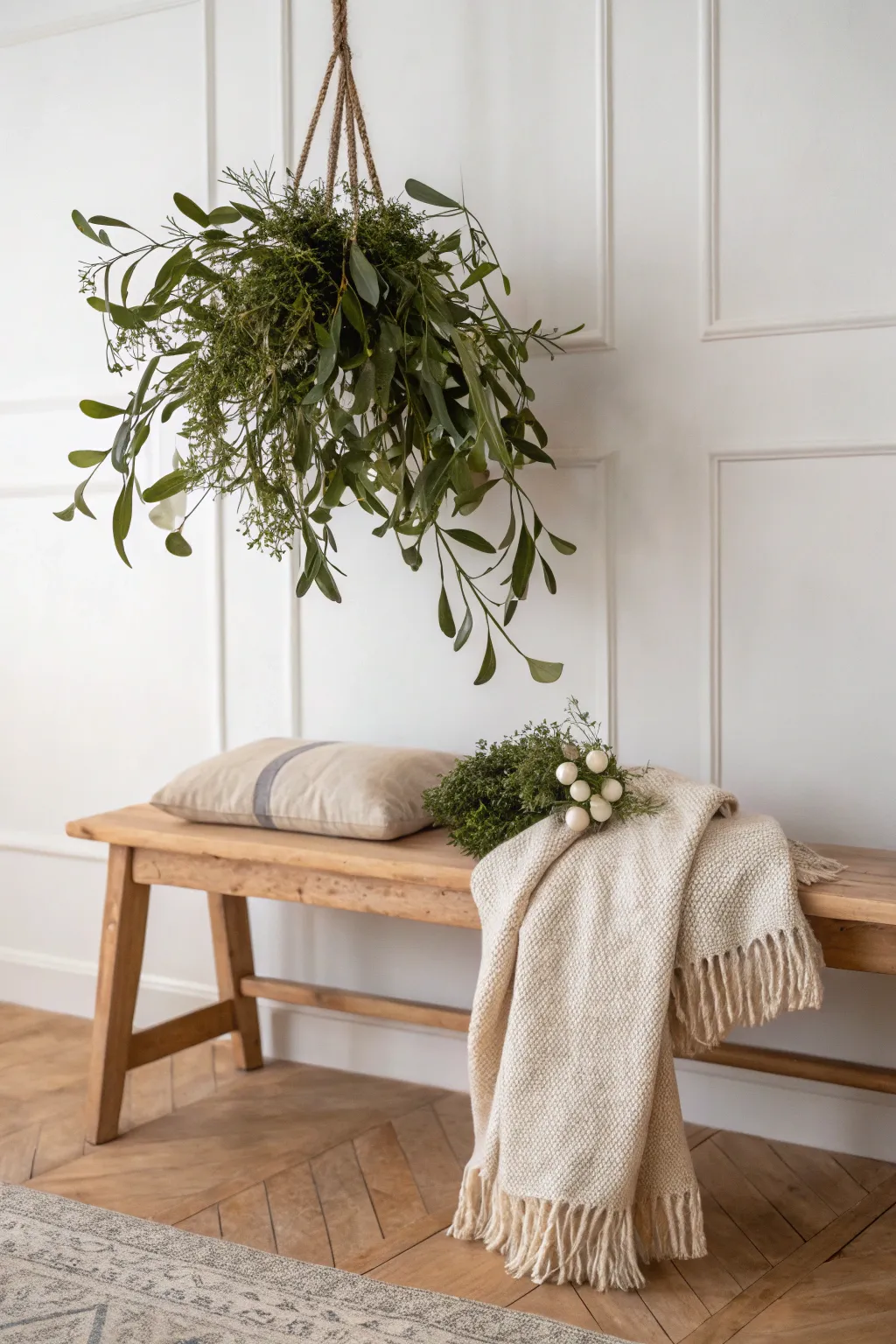 Capture the magic with a mistletoe moment, where simplicity meets enchantment.