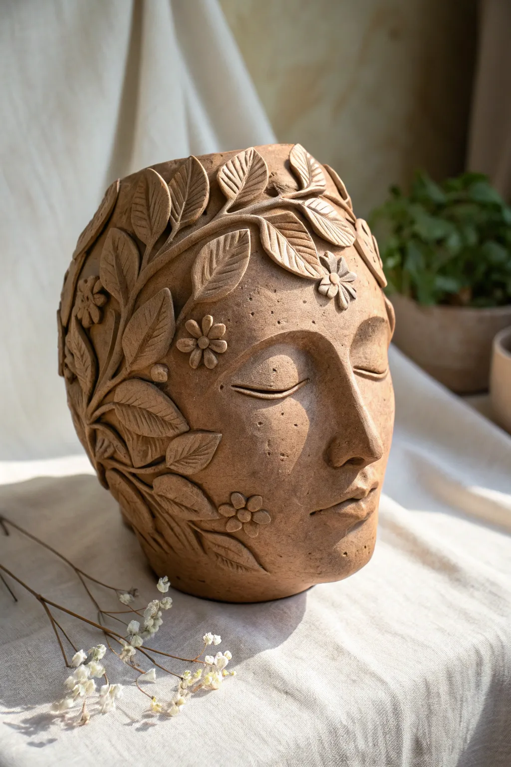 Embrace serene beauty with nature-inspired clay artistry.