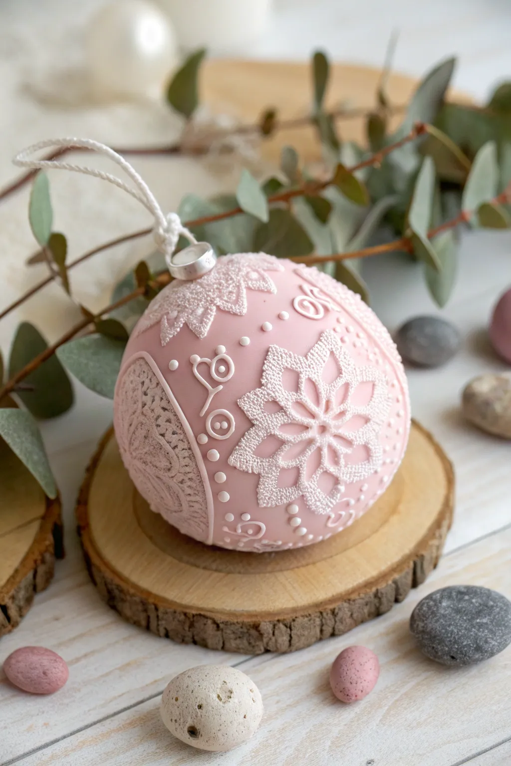 Embrace timeless elegance with vintage-inspired lace clay ornaments, perfect for adding a subtle charm to any space.