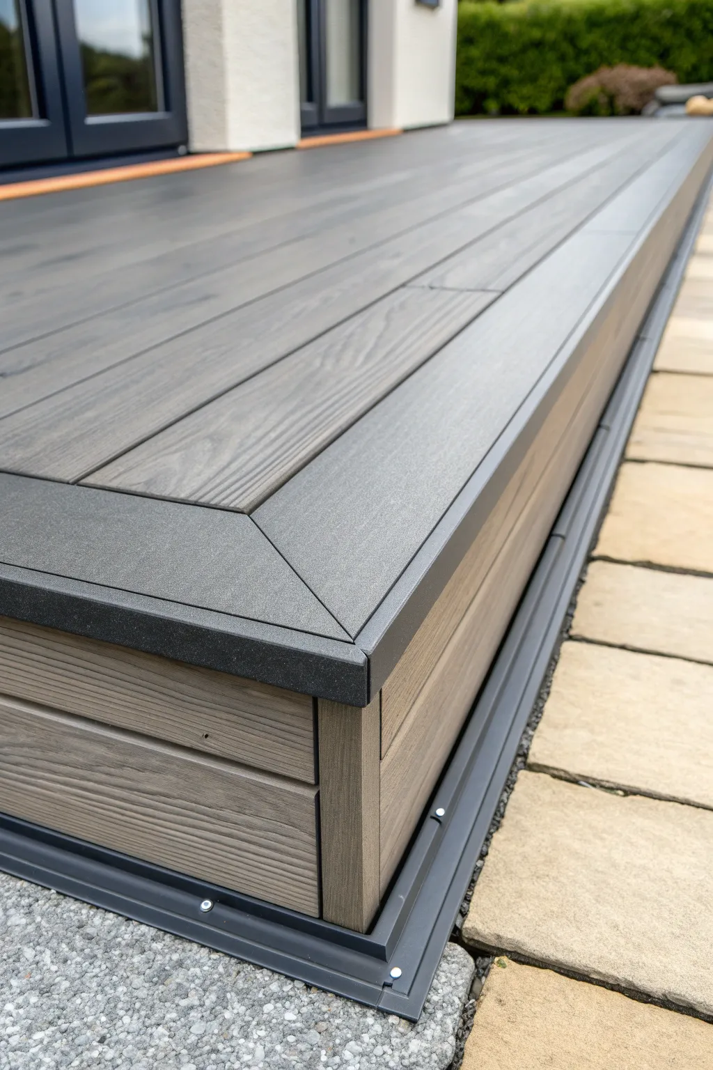 Elevate your deck's style with a refined fascia board finish.