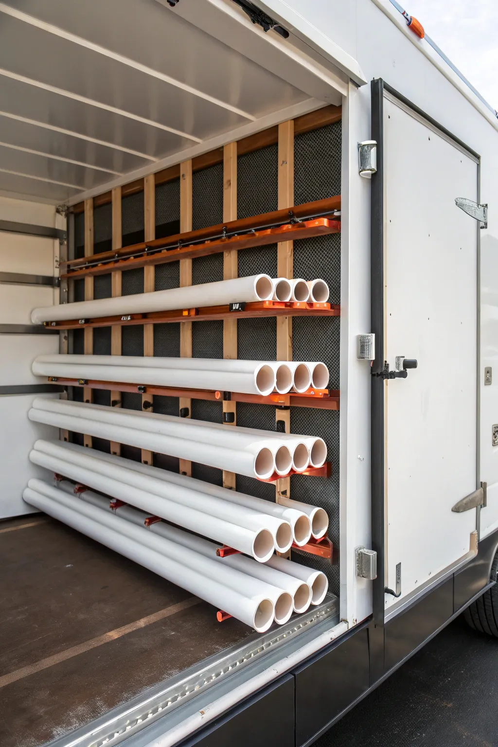 Transform your trailer with PVC pipe holders—where organization meets innovation. #TrailerHacks #DIYStorage