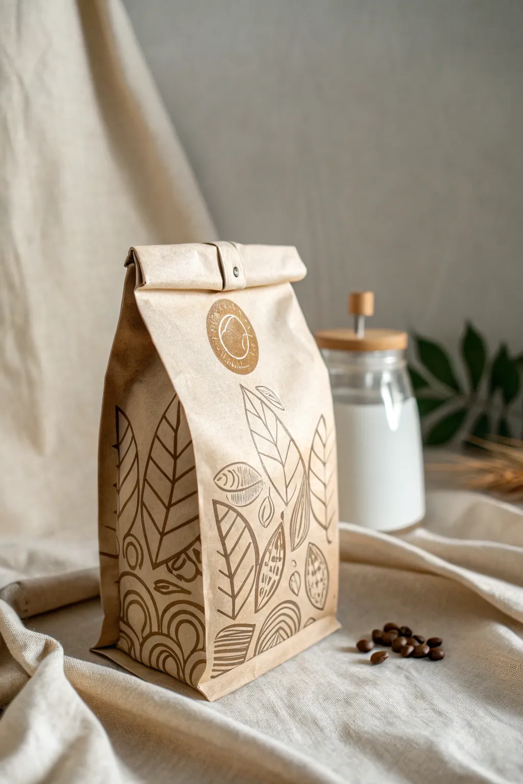 Experience the blend of form and function with this beautifully crafted coffee bag, designed to keep your brew fresh and your mornings effortless.
