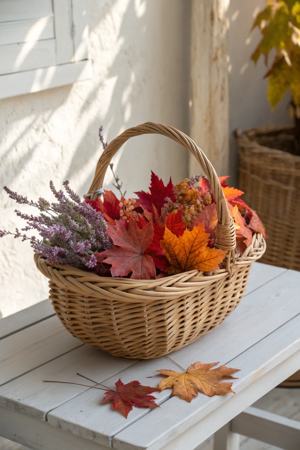 Elevate your crafting space with a seasonal touch—natural beauty in a basket.