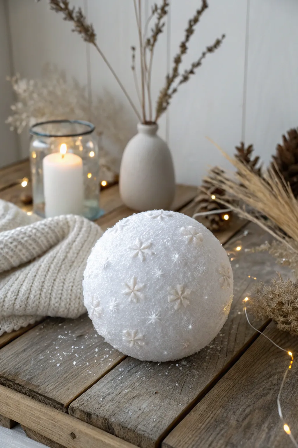 Bring the winter wonderland indoors with these charming crafted snowballs, perfect for a cozy snowball fight!