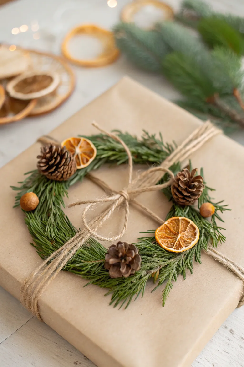 Add a festive, handcrafted touch to your gifts with these charming mini wreath toppers!