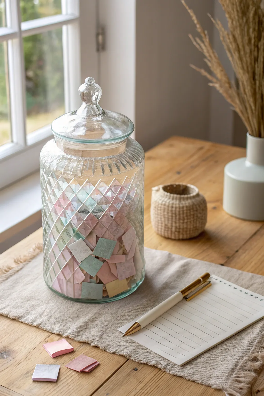 Capture cherished moments with a memory jar – a perfect blend of simplicity and sentimentality for your family reunion.