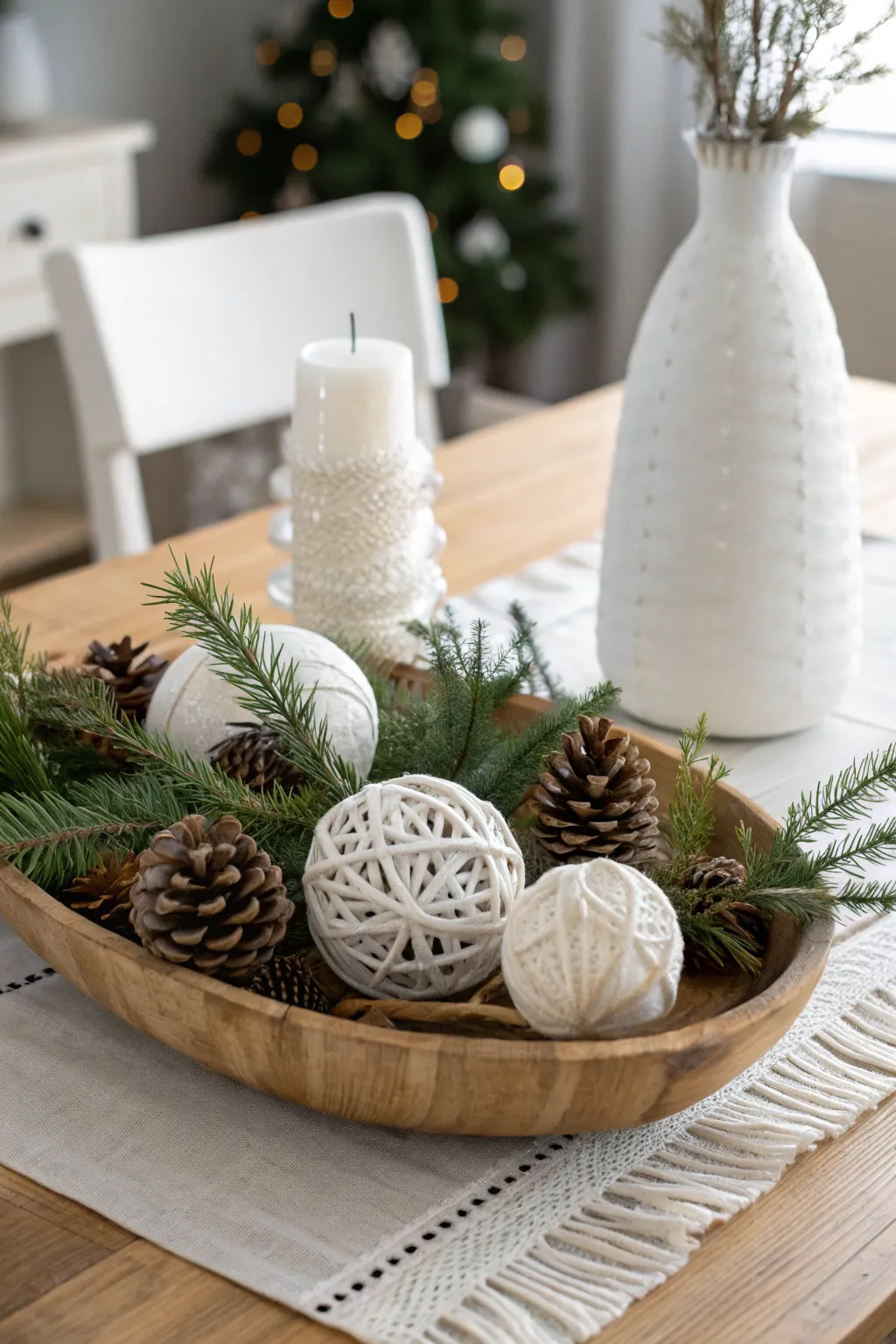 Embrace the season with a handcrafted winter centerpiece that blends nature and artistry.