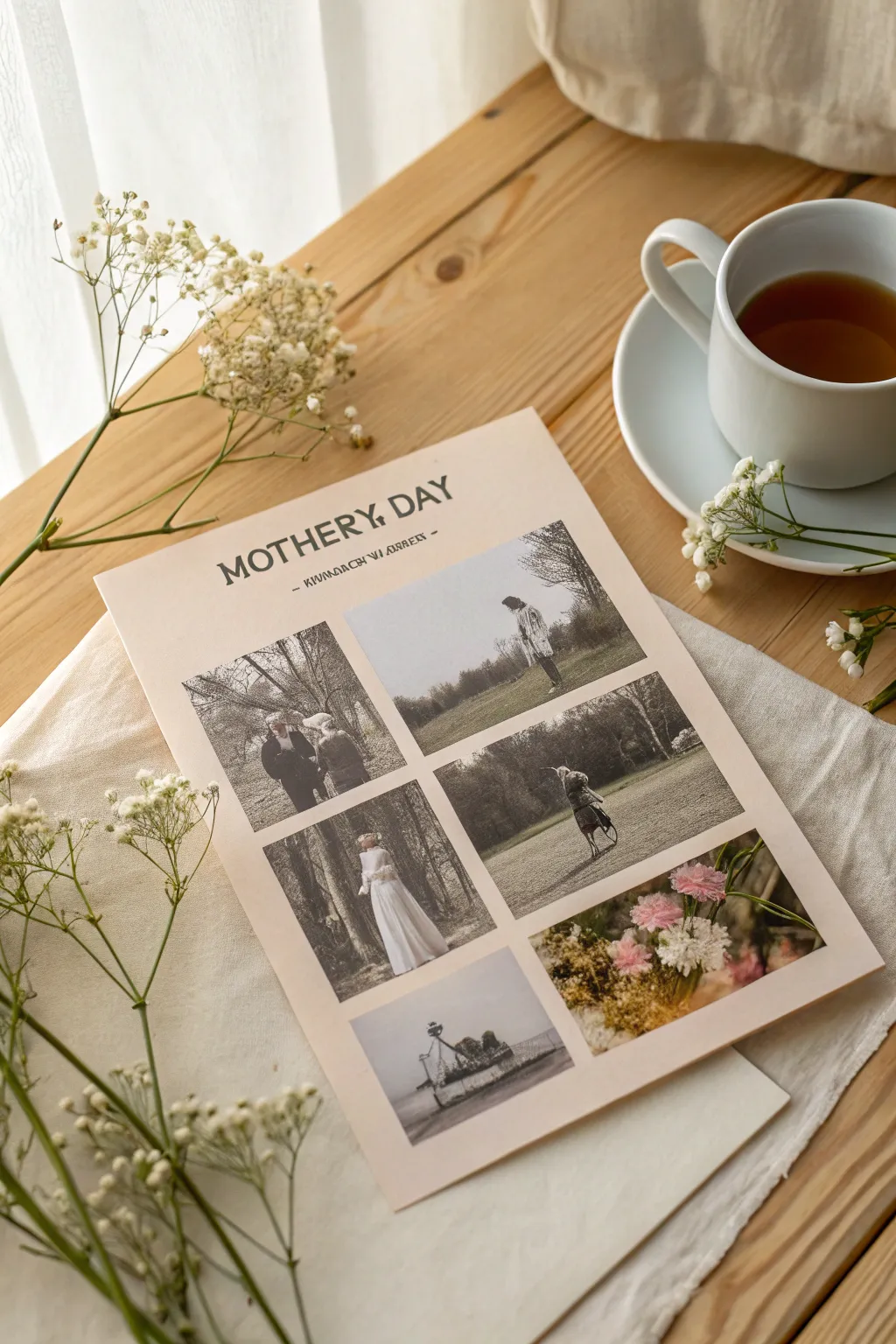 Celebrate timeless moments with a personalized photo collage card for Mom. 🌿 #MothersDayMemories #MinimalistBoho