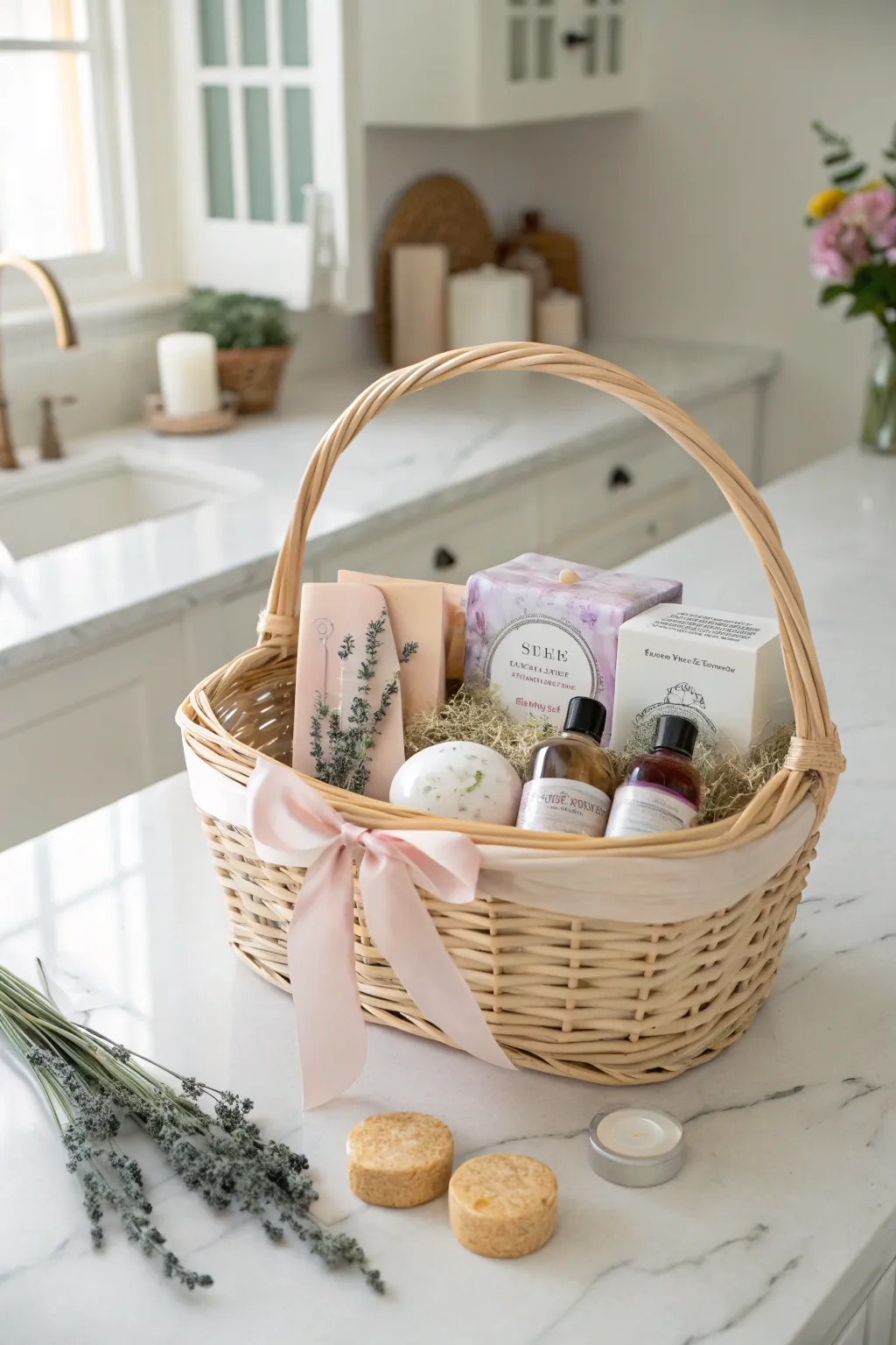 Delight her senses with a custom-themed gift basket, crafted with love and care. Perfect for a Mother's Day surprise!