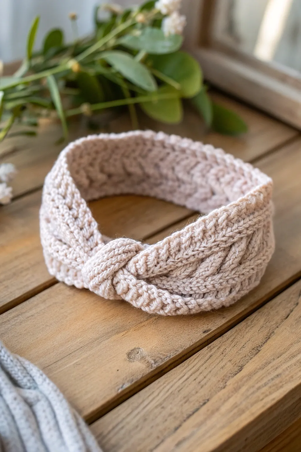 Elevate her style with this chic crochet headband, blending minimalist elegance with boho flair.