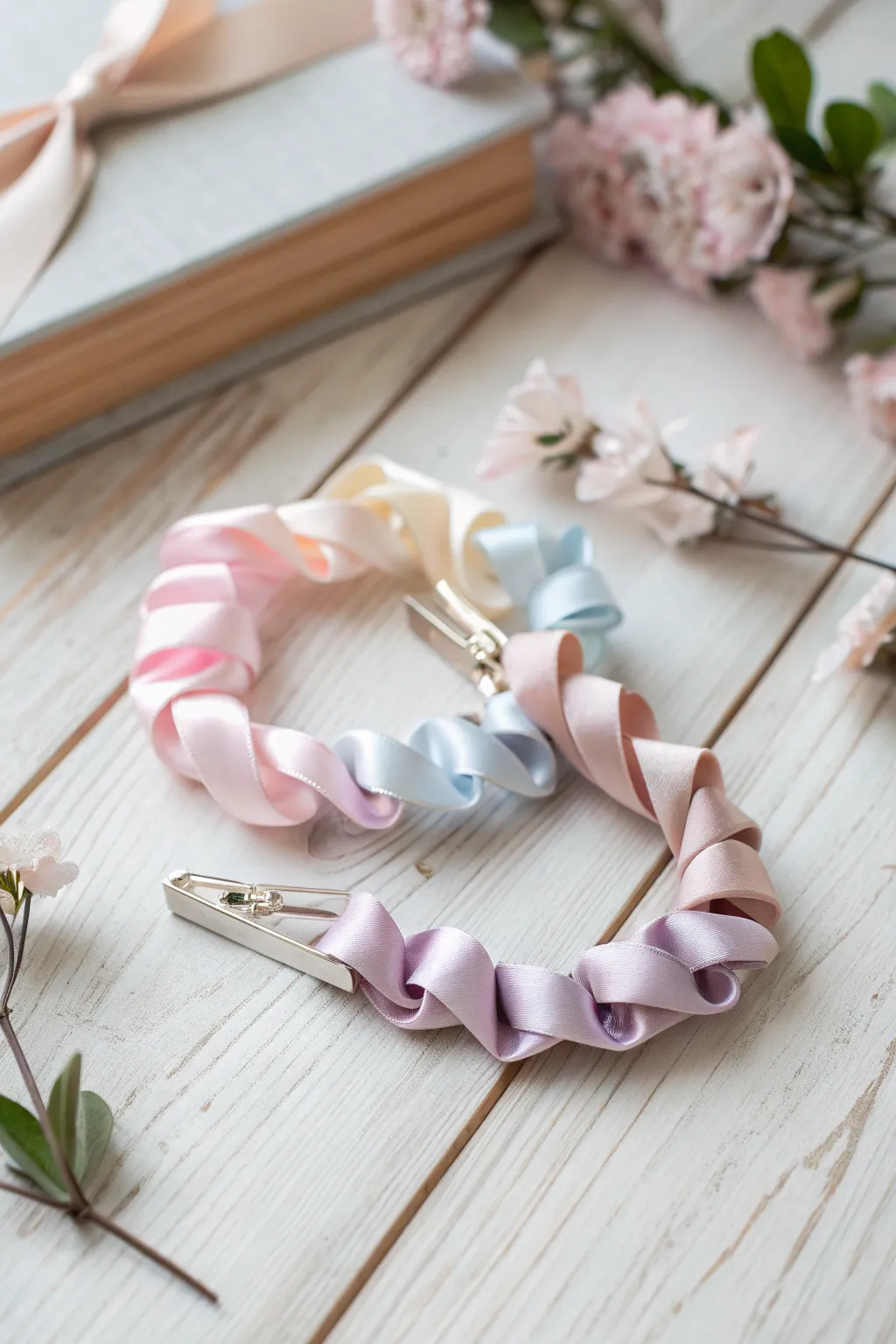 Elevate your style with a touch of whimsy: handcrafted curling ribbon hair accessories.