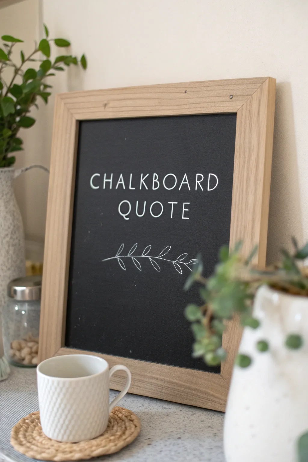 Infuse your kitchen with inspiration and style with charming chalkboard quotes.