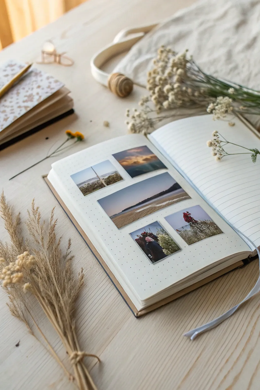 Capture your memories in style with a minimalist journal that tells your story through cherished photos.