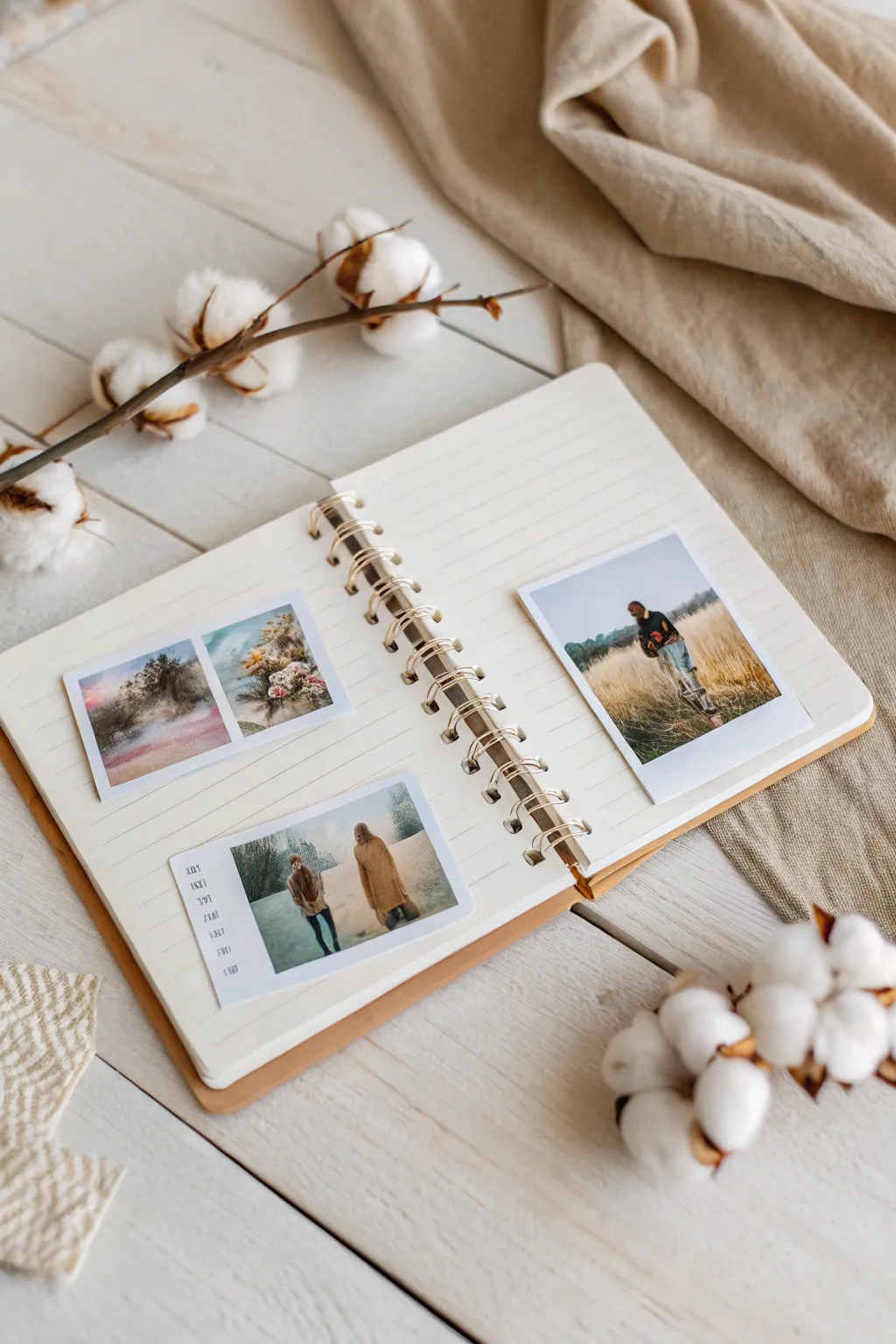 Capture memories in style: Transform your notebook with Instax photo magic.