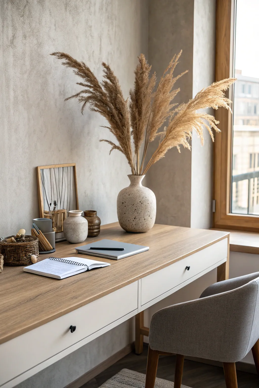 Transform your home office into a minimalist haven of productivity with a Scandinavian touch. #HomeOfficeInspiration #MinimalistDesign