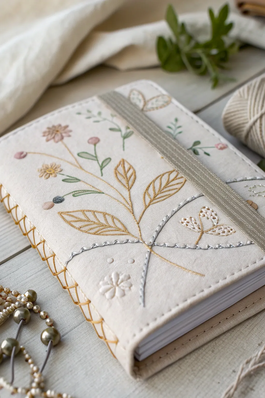 Explore the beauty of mixed media with this stunning diary cover, where simplicity meets artisanal elegance.