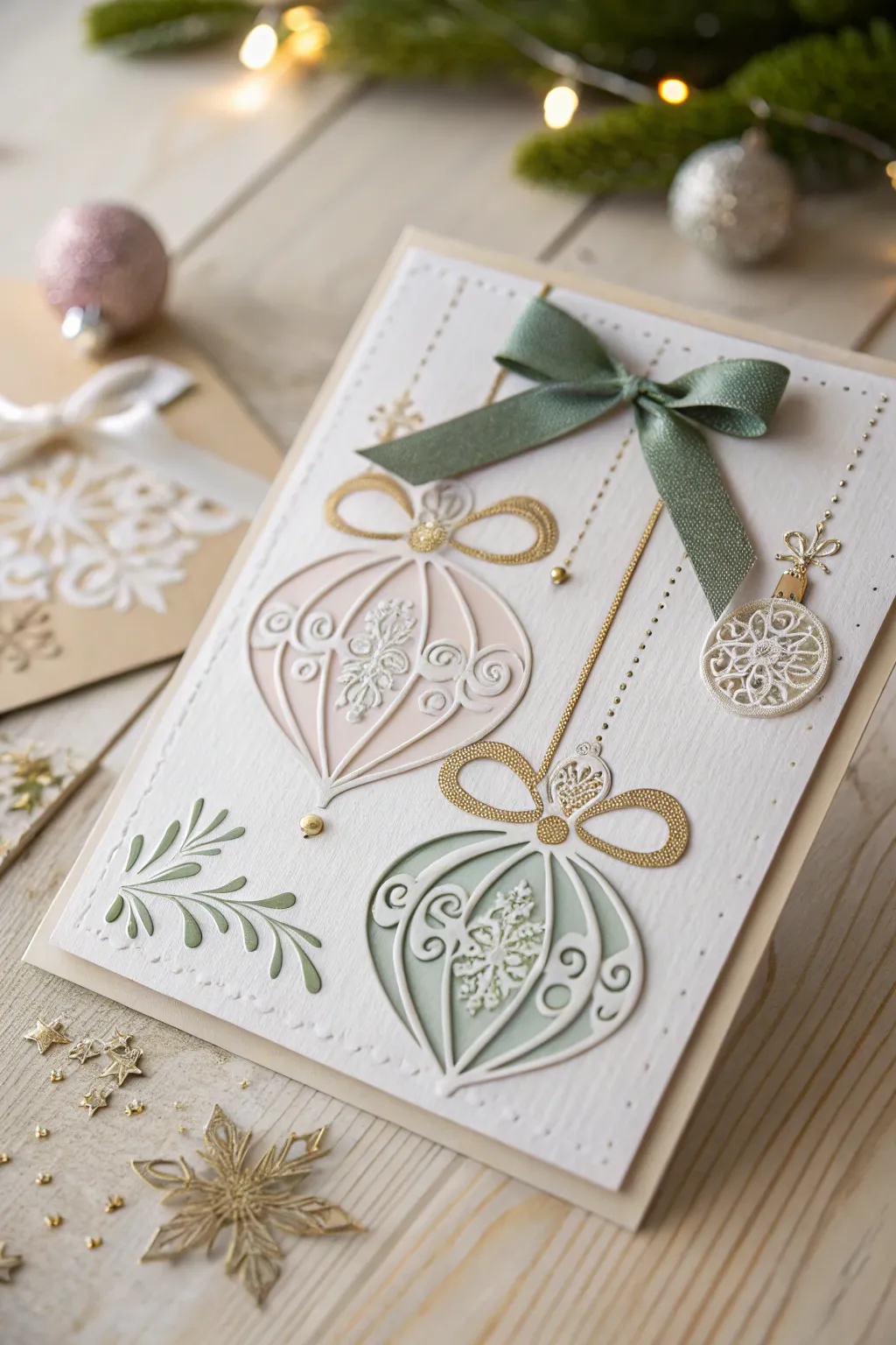 Capture the spirit of the season with whimsical baubles and bows.