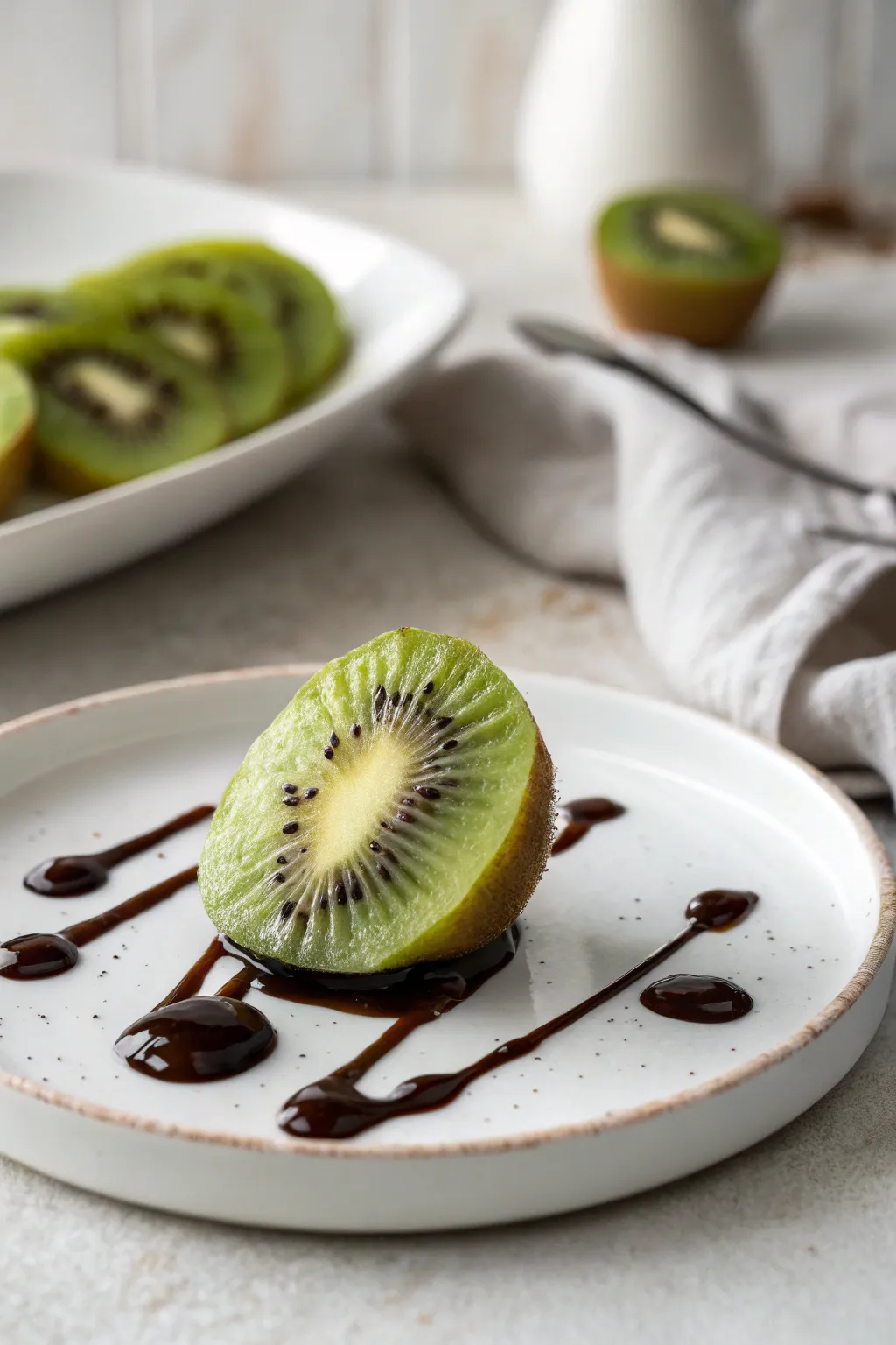 A tropical twist to your chocolate fountain: Kiwi slices for a burst of color and flavor.