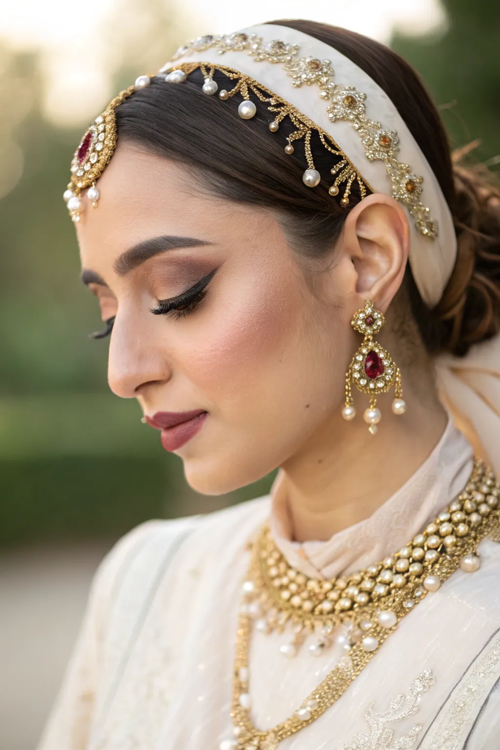 Close-up portraits highlight the elegance of traditional Diwali attire.