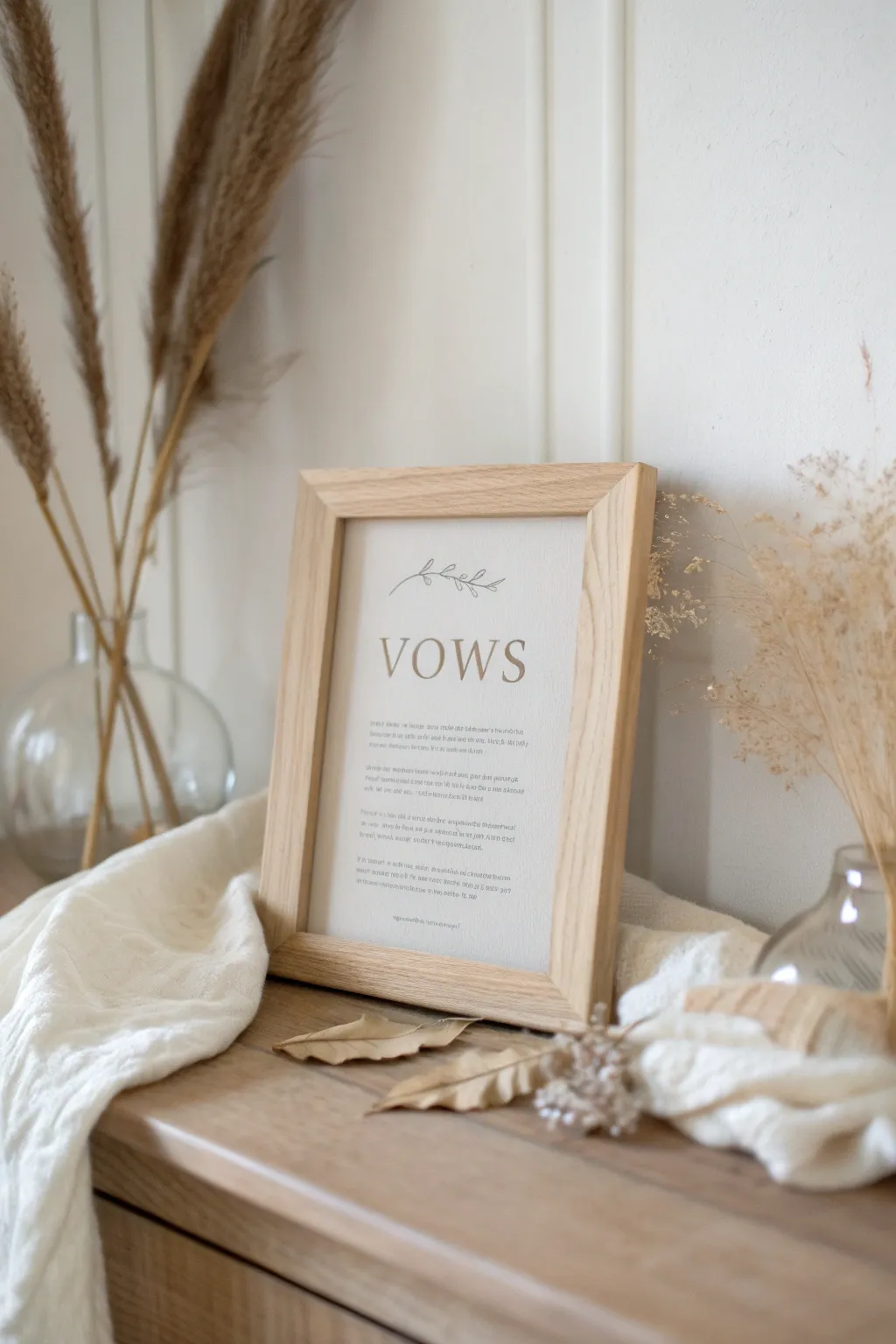 Capture your love story with timeless elegance: Framed vows that speak from the heart.